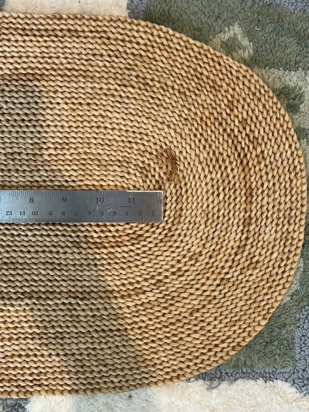 Set of 11 Williams Sonoma Light Woven Oval Placemat in Natural